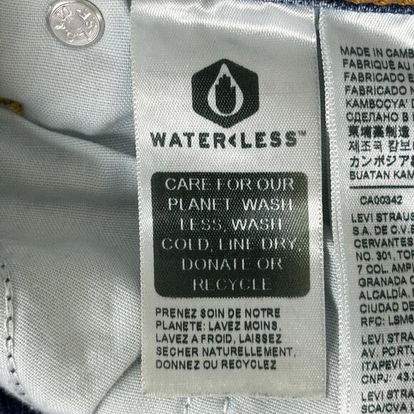 Levi's Wedgie Straight Premium Denim High Rise Medium Dark Wash Jeans - Picture 7 of 15